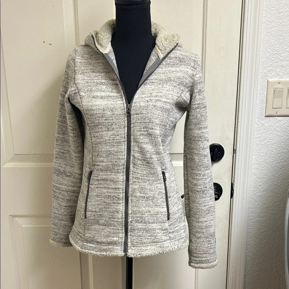 Kuhl Ascendyr Hooded Fleece Jacket with Pockets , Size XS, Ash gray, EUC - Picture 1 of 10